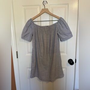 Zara Linen Blend Babydoll Mini Dress